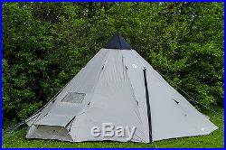 Tahoe Gear Bighorn XL 12-Person 18' x 18' Teepee Cone Shape Camping Tent