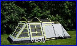 Tahoe Gear Glacier 14 Person 3-Season Family Cabin Camping Tent Green/Grey