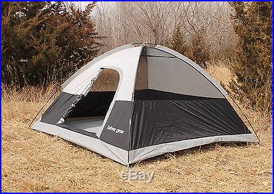 Tahoe Gear Powell 3 Person 3-Season Family Dome Camping Tent Black/Grey