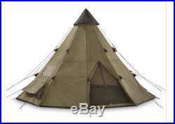 Teepee Tent 14 x 14 Family 8 Person Tipi Camping Outdoor Trail Camp Gear Scouts