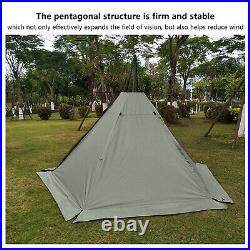 Teepee Tent Pyramid 2 Doors Camping Removable Top Cover 4Season Tent Lightweight