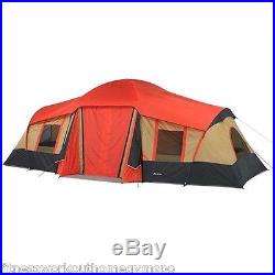 Tent 10 Person 3 Room Instant Cabin Camping Family Hunting Porch Dome Hiking NEW