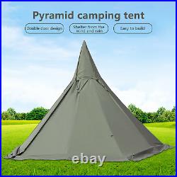 Tent 2 Doors Camping Teepee Tent 4 Season Reathable Hike Waterproof Tent Outdoor