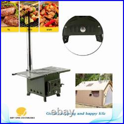 Tent Camping Stove Wood Burning Stove with Chimney For Cooking&Heating