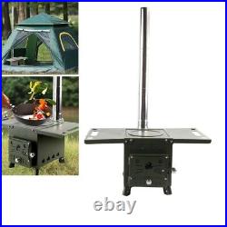 Tent Camping Stove Wood Burning Stove with Chimney For Cooking&Heating