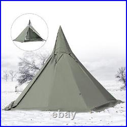 Tent Camping Teepee Tent 4 Season 2 Doors Hike Waterproof Tent Outdoor Reathable