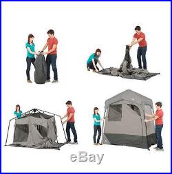 Tent Canopy Solar Heated Shower Awning 2 Room Changing Outdoor Shelter Camping