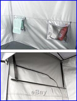 Tent Canopy Solar Heated Shower Awning 2 Room Changing Outdoor Shelter Camping