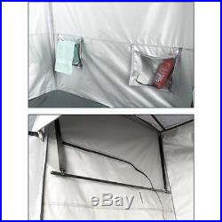 Tent Canopy Solar Heated Shower Awning 2-Room Changing Outdoor Shelter Camping