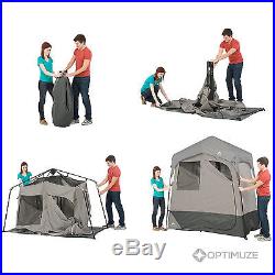 Tent Canopy Solar Heated Shower Changing Awning 2-Room Outdoor Camping Shelter