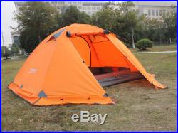 Tent Double Layer 2 Person 4 Season Outdoor Camping Wind Snow Skirt Light