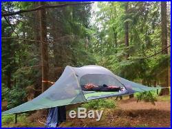 Tentsile Stingray Green tent, orange straps, gray fly Used