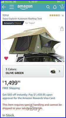 Tepui Explorer Kukenam 3 Person Car Rooftop Camping Tent