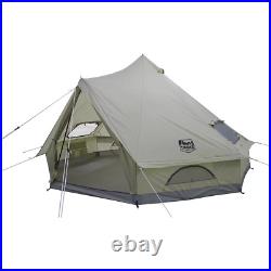 Timber Ridge 6 Person Yurt Glamping Water-Resistant Tent 67 x 71 (Beige)