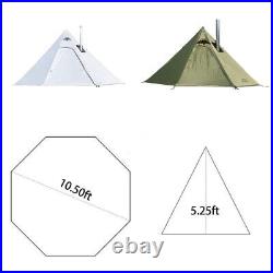 Tipi Hot Tent with Fire Retardant Stove Jack for Flue Pipes 23 Person Lightw