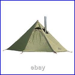 Tipi Hot Tent with Fire Retardant Stove Jack for Flue Pipes, 34 Person, Lightwe