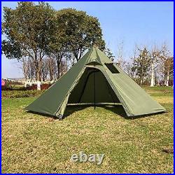 Tipi Hot Tent with Fire Retardant Stove Jack for Flue Pipes, 34 Person, Lightwe
