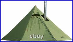 Tipi Hot Tent with Fire Retardant Stove Jack for Flue Pipes, 3 Person Lightweigh