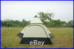 Tipi Tent 6M Zipped-in-Groundsheet Family Camping 12 Person teepee 6 meter tent