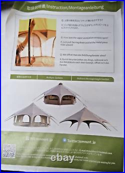 Tomount Canvas Bell Tent Outdoor Camping Glamping tent 16.4feet x 9.2feet