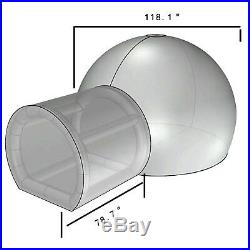Transparent Single Inflatable Bubble Tent Camping Backyard Outdoor Safe Blower