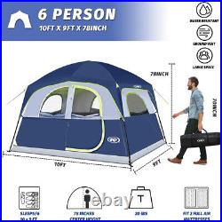 UNP 6 Person Waterproof Windproof Family Camping Tent