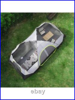 UNP Camping Tent 10-Person-Family Tents, 5 Large Mesh Windows, 18ft X 9ft X78in