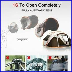 USA Waterproof Automatic 4-8 People Outdoor Instant Popup Tent Camping Hiking