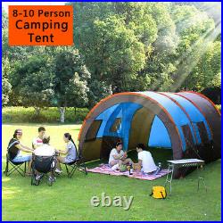US 8-10 Person Super Big Camping Tent Waterproof Hiking Family Traveling Outdoor