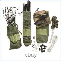 US Military GI Surplus Eureka! TCOP One Person Combat Tent Woodland Camo, Used