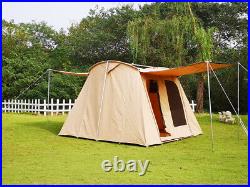 US Ship Outdoor Waterproof Glamping Springbar Tent 10FT Bow Tent with Two Doors