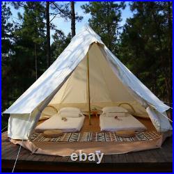 US Ship Waterproof 3/4/5/6M Oxford Bell Tent Family Glamping Camping Yurt Tent