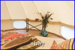 US Shipped 3M/4M/5M/6M Family Camping Cotton Canvas Bell Tent Glamping Yurt Tent