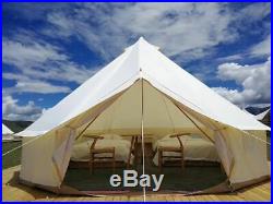 US Shipped 4M 5M Waterproof Oxford Cloth Glamping Yurt Family Camping Bell Tent