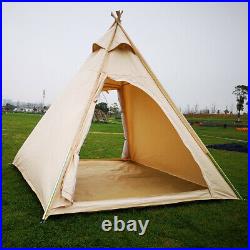 US Shipped Cotton Canvas Camping Pyramid Tent Indian Tipi Tent for 23 Person