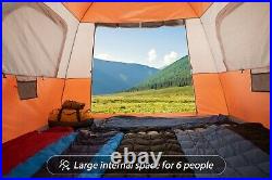 Ubon 4/6/8 Person Camping Tent 60 Seconds Set Up Waterproof Instant Family Tent