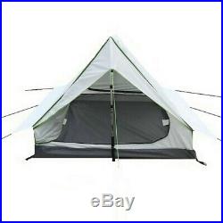 Ultralight 2-3 Person Rodless Tent Waterproof 2 Door Camping Outdoor Shelter