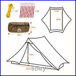 Ultralight Tent 2 Person Lightweight Backpacking & Camping Tent 1.5kg