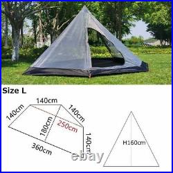 Ultralight Tent Inner Tent Outdoor Rodless Mesh Tent Camping Teepee Inside Tent