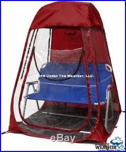 Under The Weather XL Pod Sports Instant Easy Pop-up Tent Wide & Clear View RED
