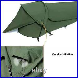 Upgraded Tactical Bivy Tent Waterproof Windproof Solo Shelter with Poles Window