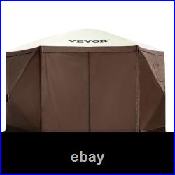 VEVOR Camping Gazebo Screen Tent, 1212ft, 6 Sided Pop-up Canopy Shelter Tent wi