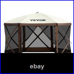 VEVOR Camping Gazebo Screen Tent, 1212ft, 6 Sided Pop-up Canopy Shelter Tent wi