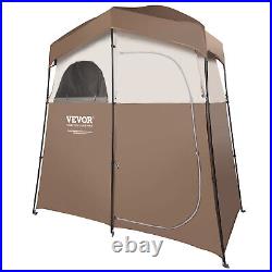 VEVOR Camping Shower Tent Privacy Tent 2 Rooms Oversize Outdoor Portable Shelter