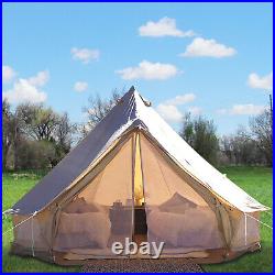 VEVOR Canvas Bell Tent 3M 4-Season Glamping Hunting Camping Tent Yurt Stove Jack