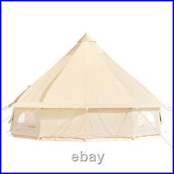 VEVOR Canvas Bell Tent 4M Waterproof Camping and Glamping Yurt with Stove Jack