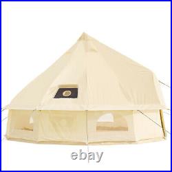 VEVOR Canvas Bell Tent 4 Season Waterproof Oxford Yurt Camping Regatta Tent