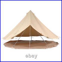 VEVOR Canvas Bell Tent 5m/16.4ft 4-Season Camping Yurt Tent with Stove Jack