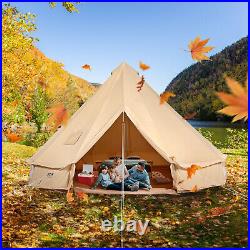 VEVOR Canvas Bell Tent 7 m/22.97ft 4-Season Camping Yurt Tent with Stove Jack