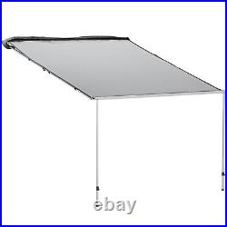 VEVOR Car Awning Car Tent Retractable Waterproof SUV Rooftop Grey 6.6'x8.2